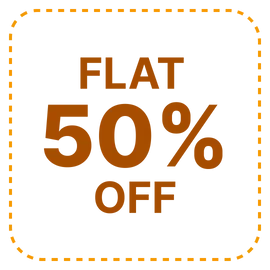Flat 50% off