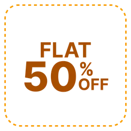 Flat 50% off