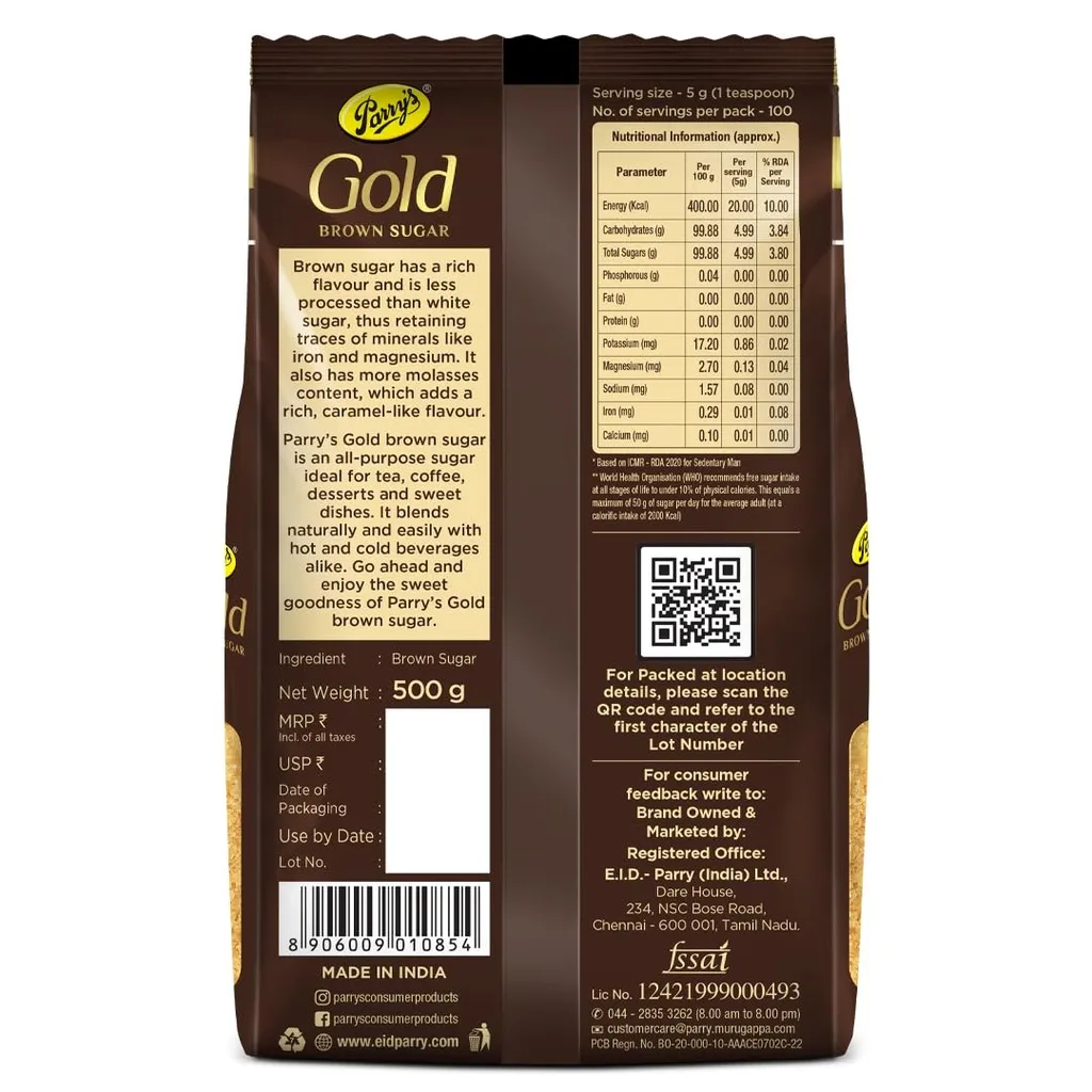 Parry's Gold Premium Brown Sugar 500g 1