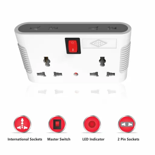 Geep 4 Way Multi Plug Adapter