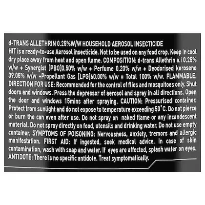 Hit Lime Fresh Mosquitoes & Flies Killing Spray 3