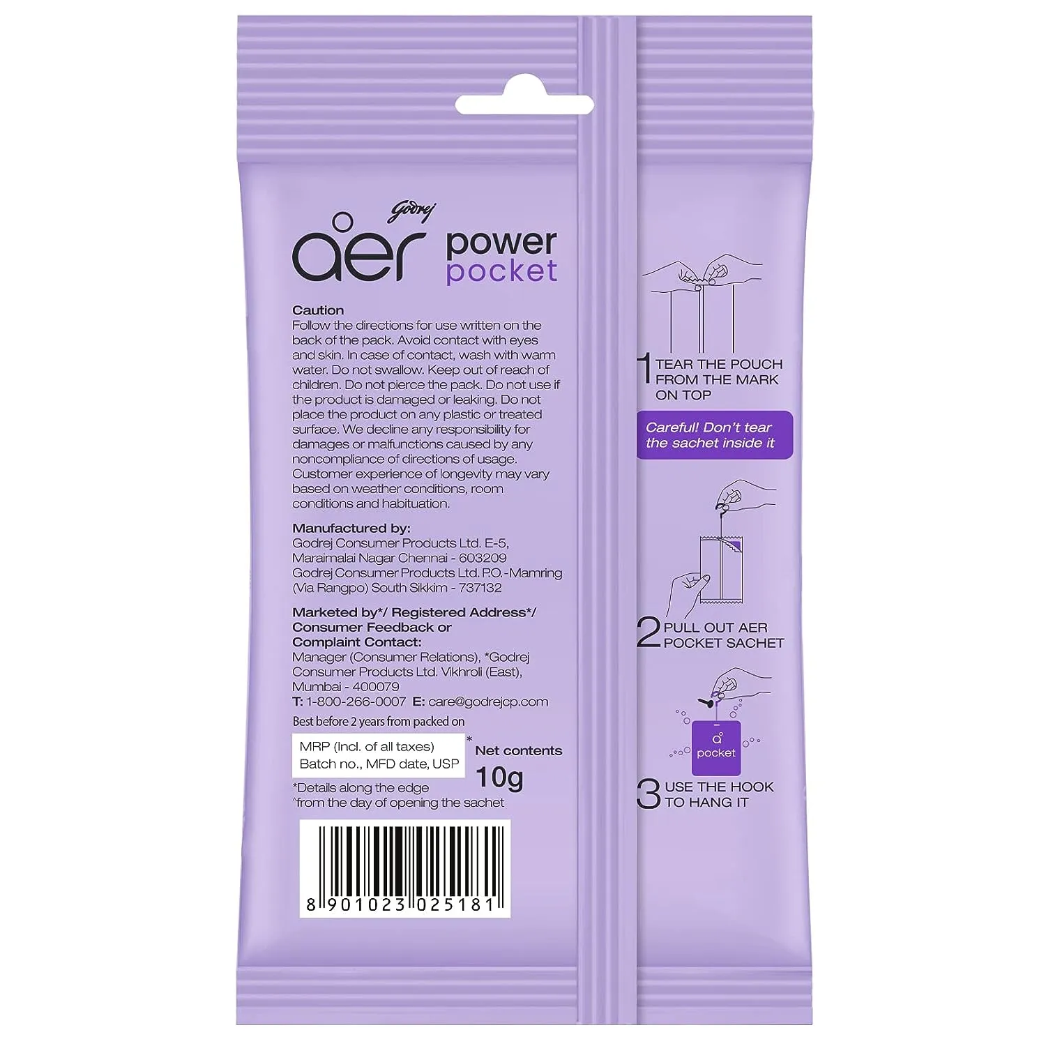 Godrej Aer Power Lavender Bloom Pocket Bathroom Freshner 1