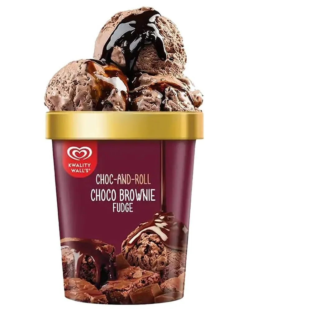 Kwality Wall's Choc-And-Roll Choco Brownie Fudge Ice Cream