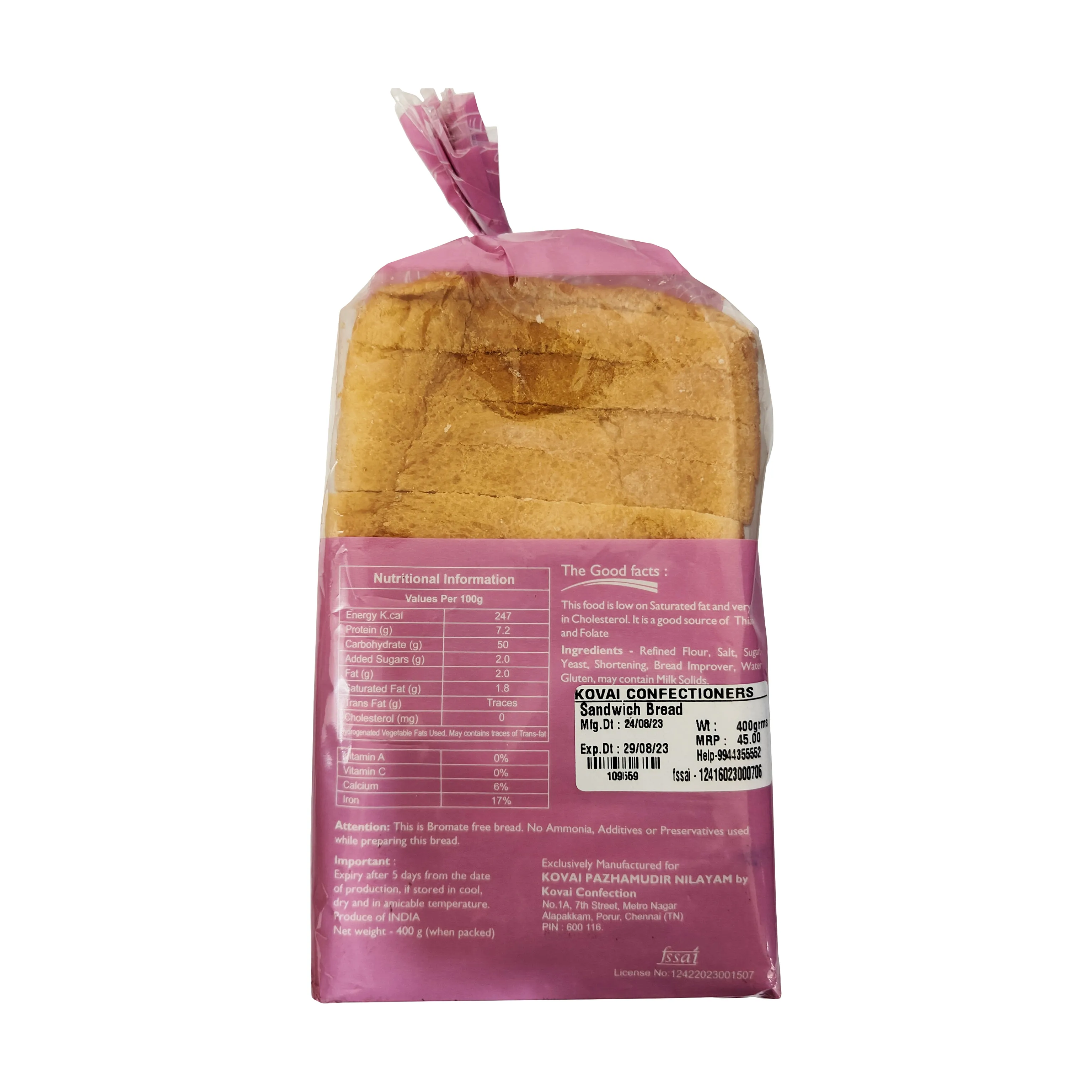 KPN Fresh Sandwich White Bread - Crafted with Pure Butter  1