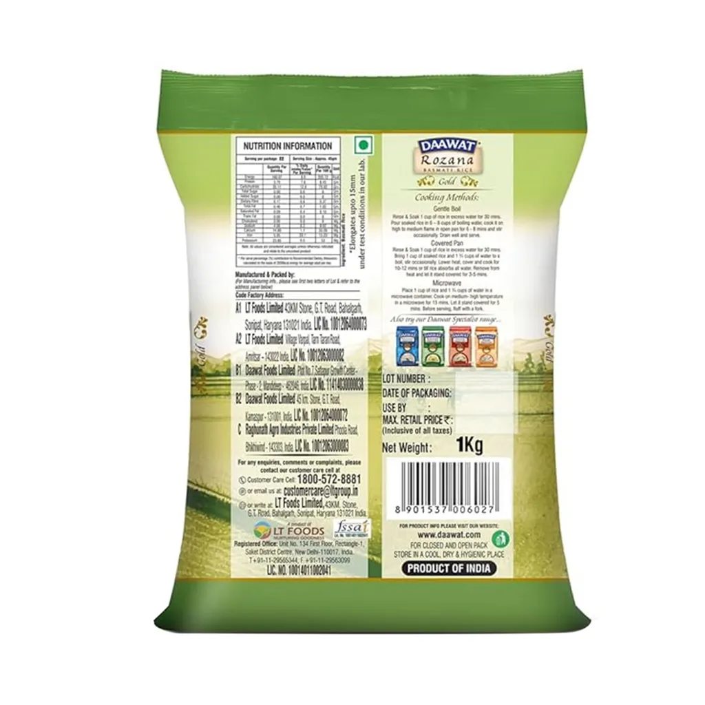 Daawat Rozana Basmati Rice 1