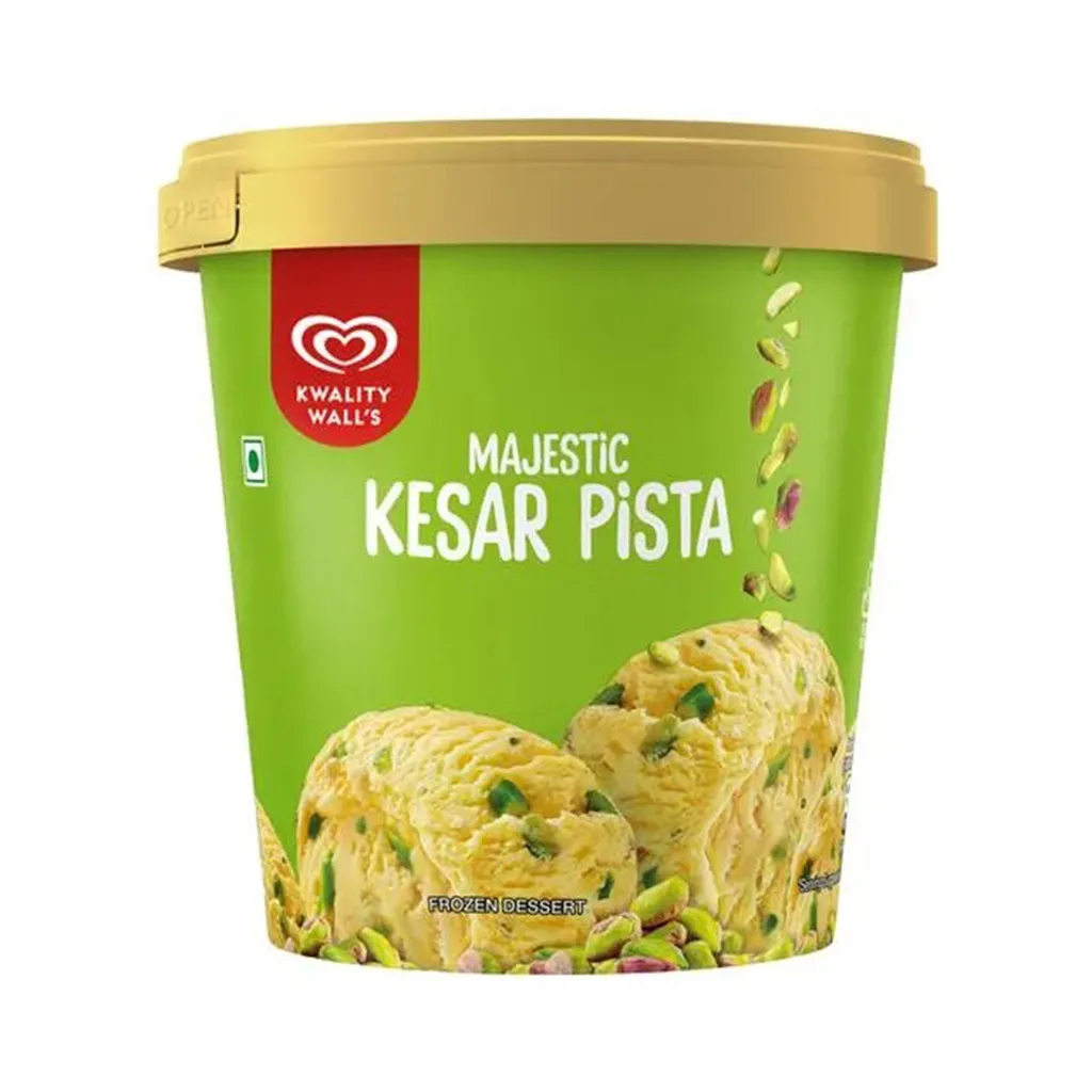 Kwality Walls Masjestic Kesar Pista Ice Cream Tub