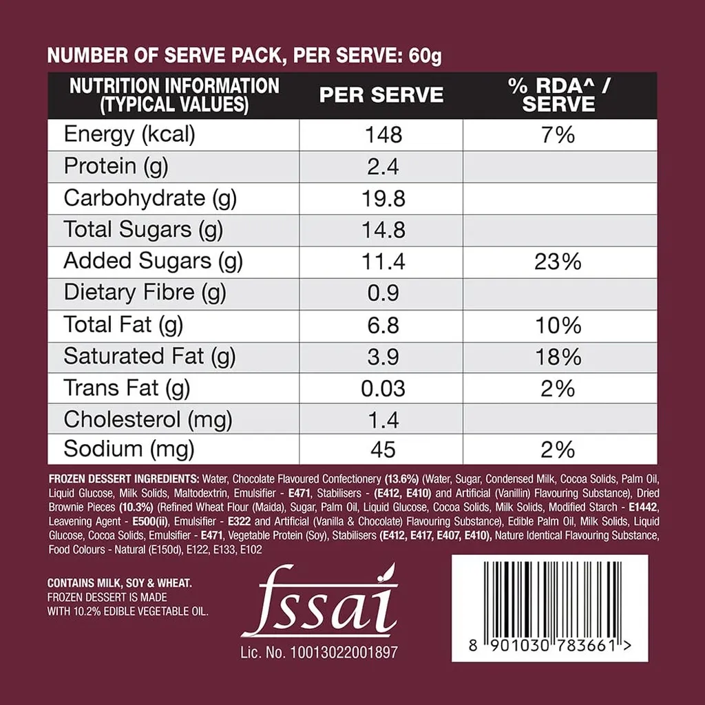 Kwality Wall's Choc-And-Roll Choco Brownie Fudge Ice Cream 2