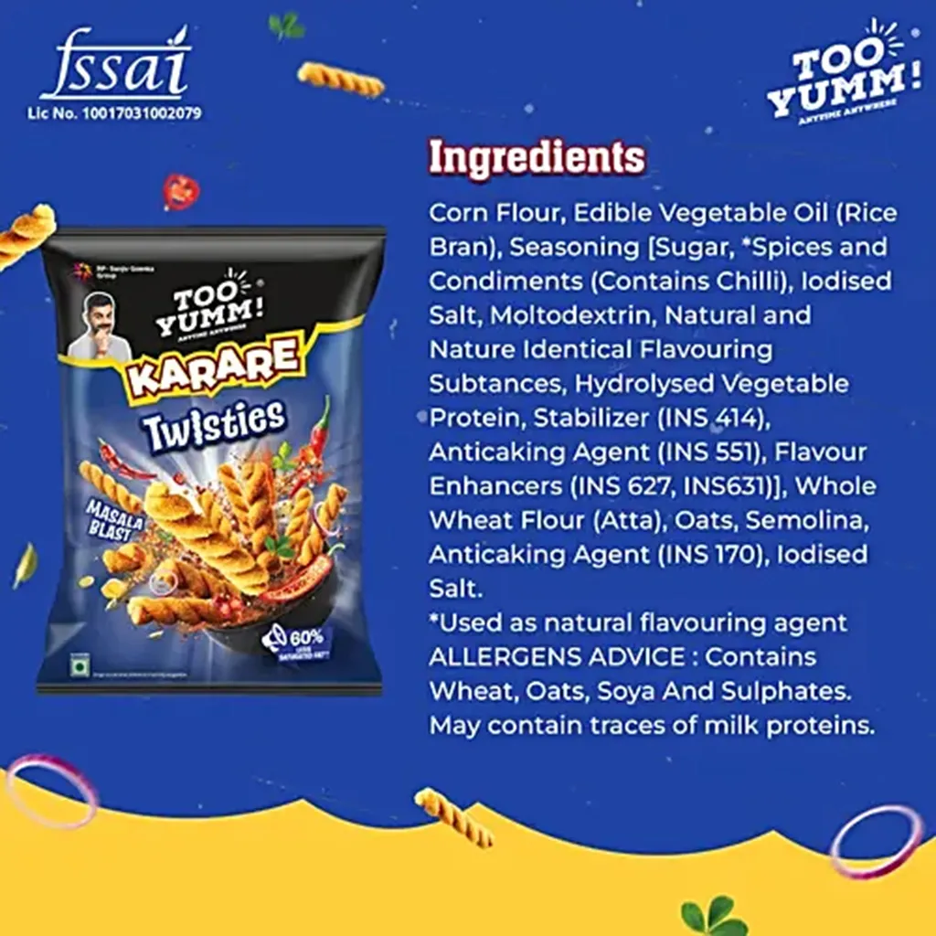 Too Yumm Karare Twisties Masala Blast 2