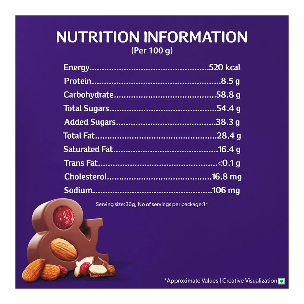 Cadbury Fruit & Nut Chocolate Bar 3