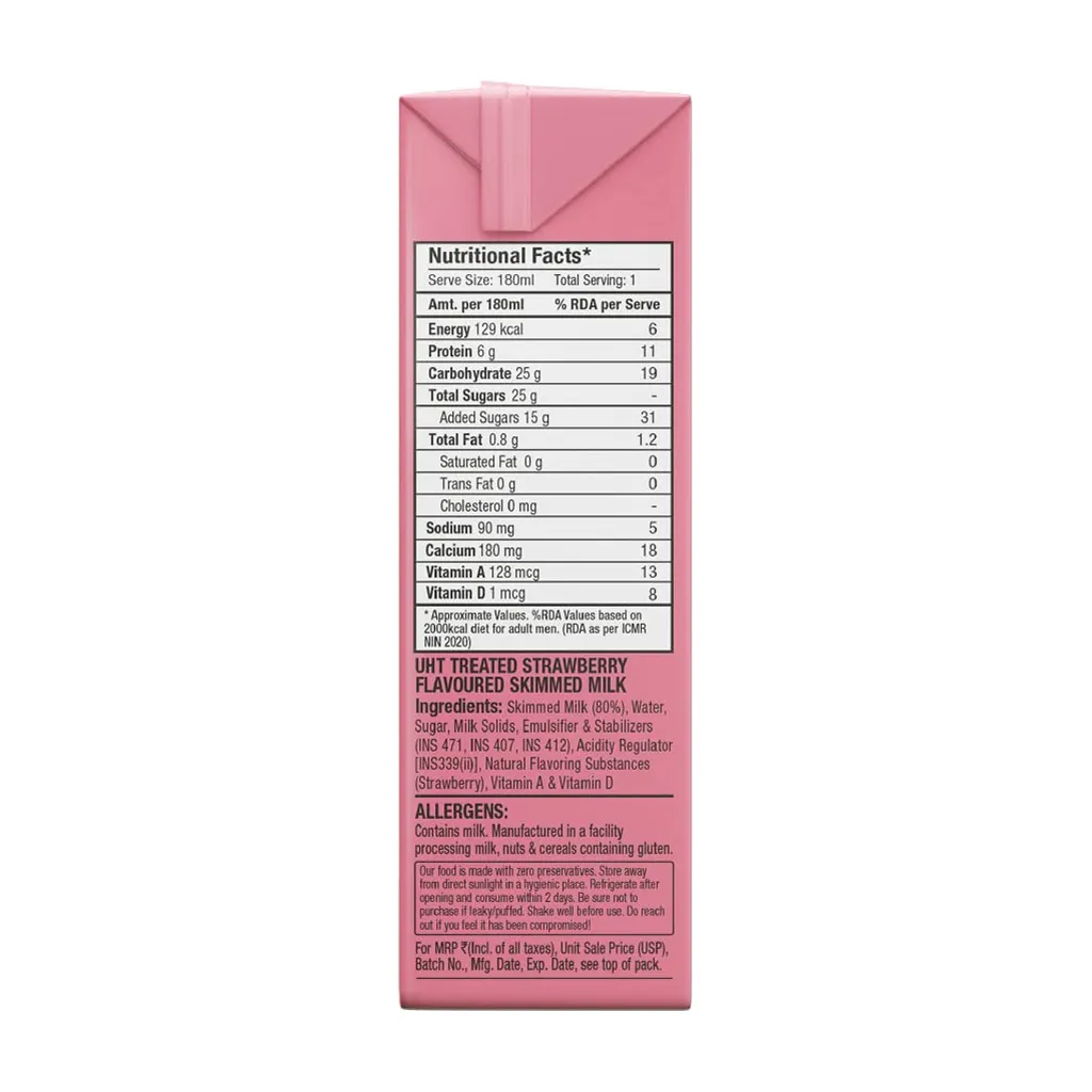 Epigamia UHT Strawberry Milkshake 3