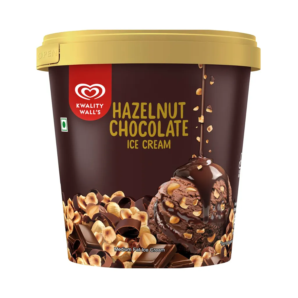 Kwality Walls Hazelnut Chocolate Ice Cream Tub