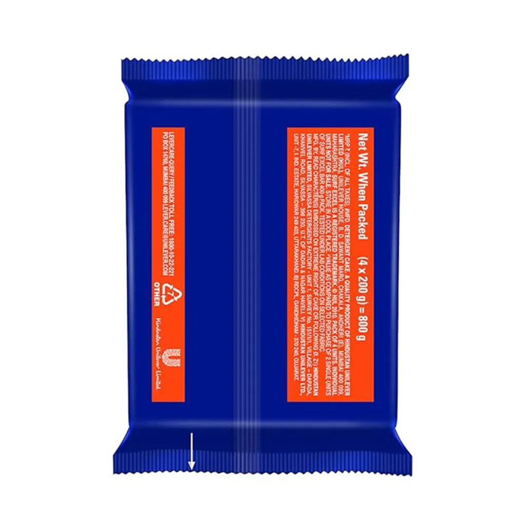 Surf Excel Detergent Bar - Pack Of 4 1