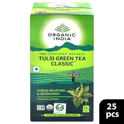 Organic India Tulsi Green Tea Classic 25N