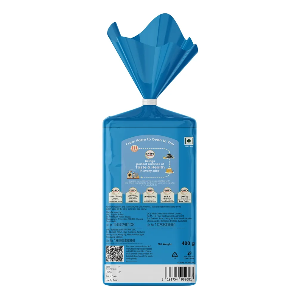 Chef's Finest Soft & Tasty Sandwich White bread 1