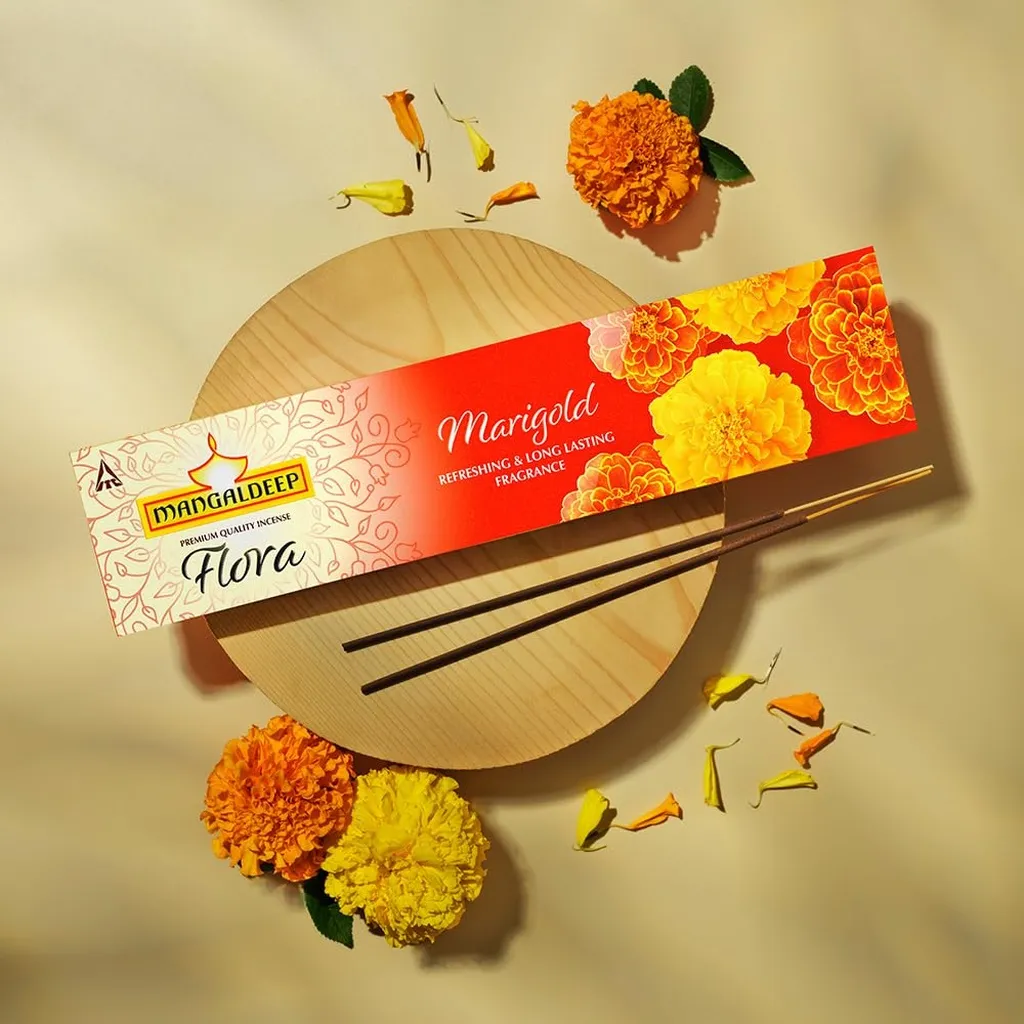 Mangaldeep Refresh Marigold Agarbatti 2
