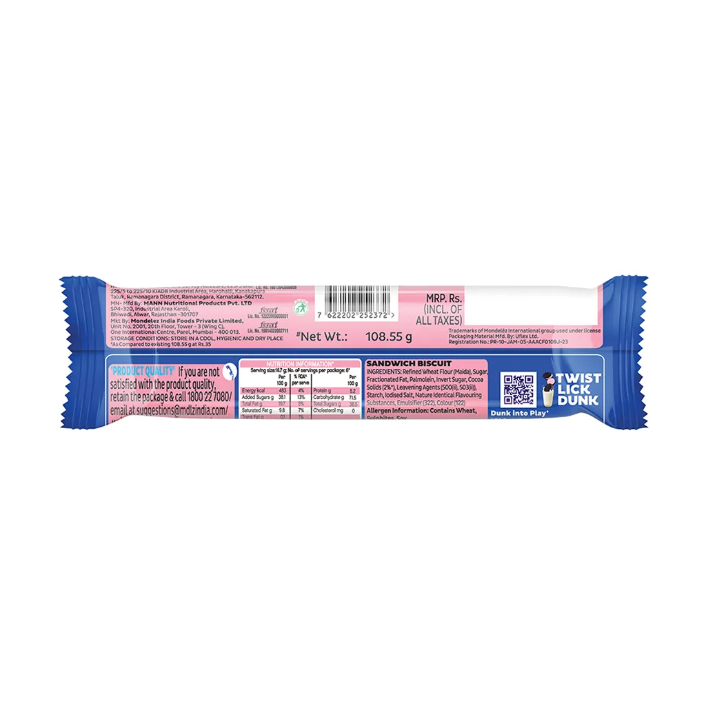 Cadbury Oreo Strawberry Cream Flavoured Biscuits 1