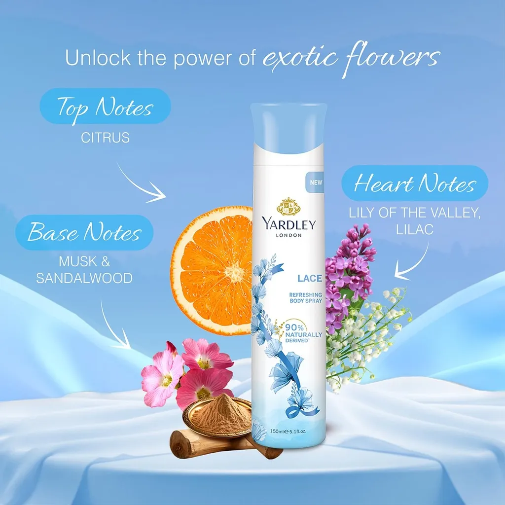 Yardley Body Spray Lace 3