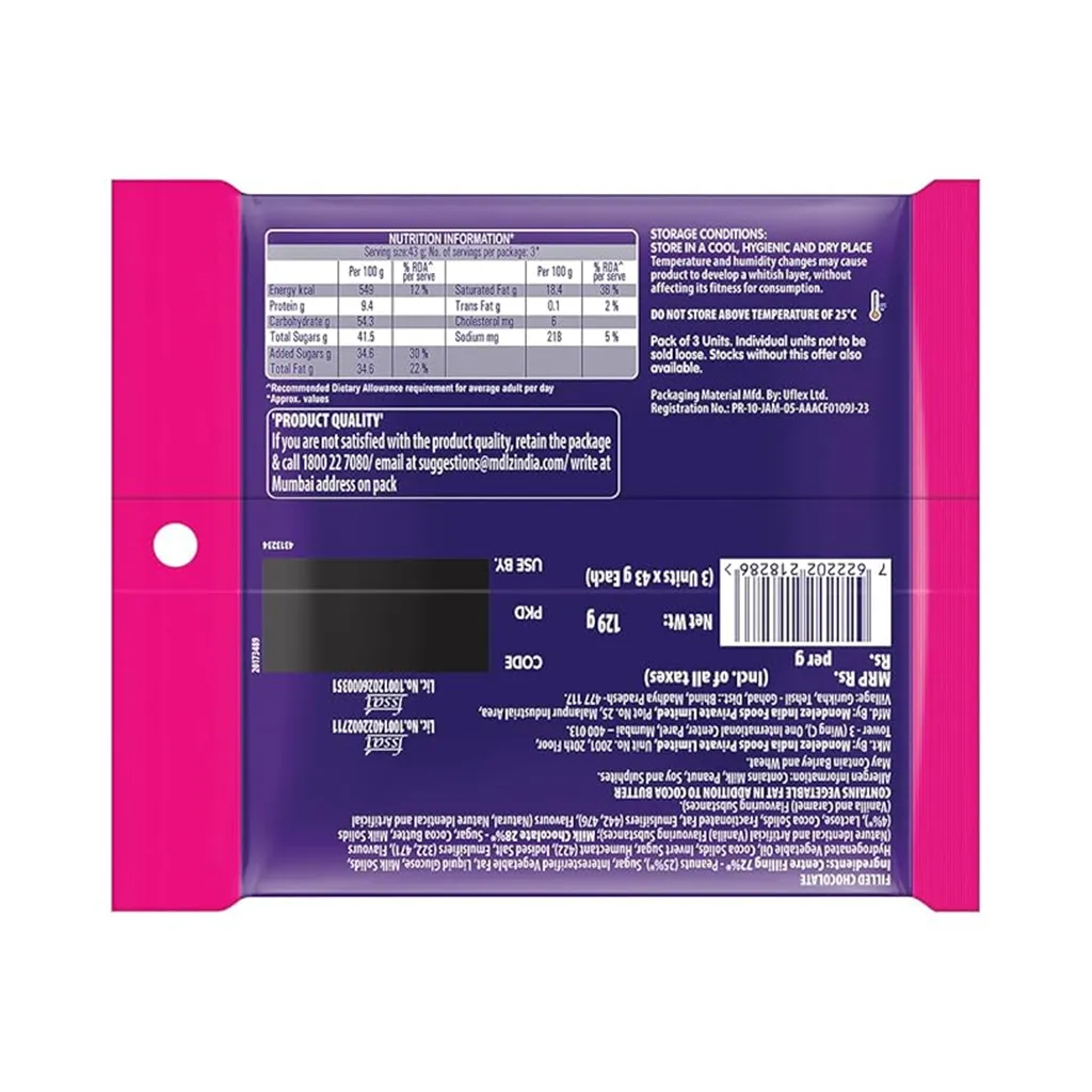 Cadbury Fuse Kitted Pack of 3 1