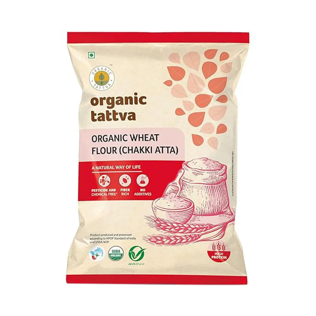 Organic Tattva Whole Wheat Flour (Chakki Atta)