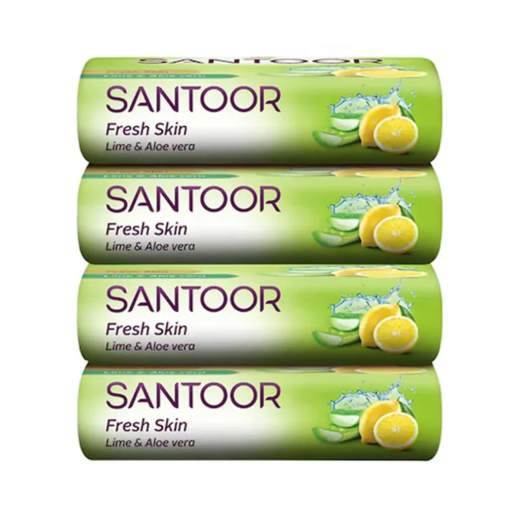 Santoor Aloe Vera & Lime Soap - 125 g 1