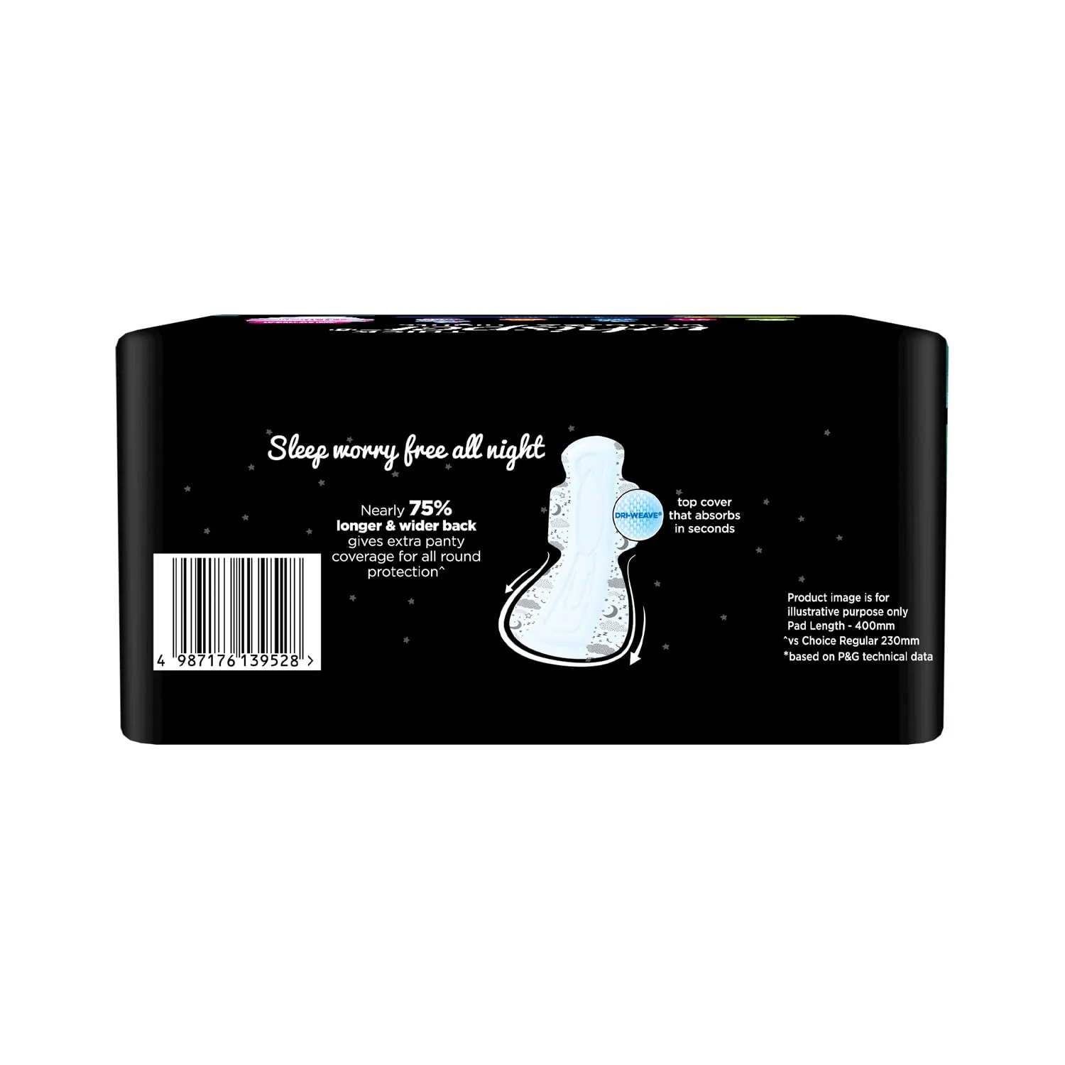 Whisper Bindazzz Nights Sanitary Pads - XXXL 1