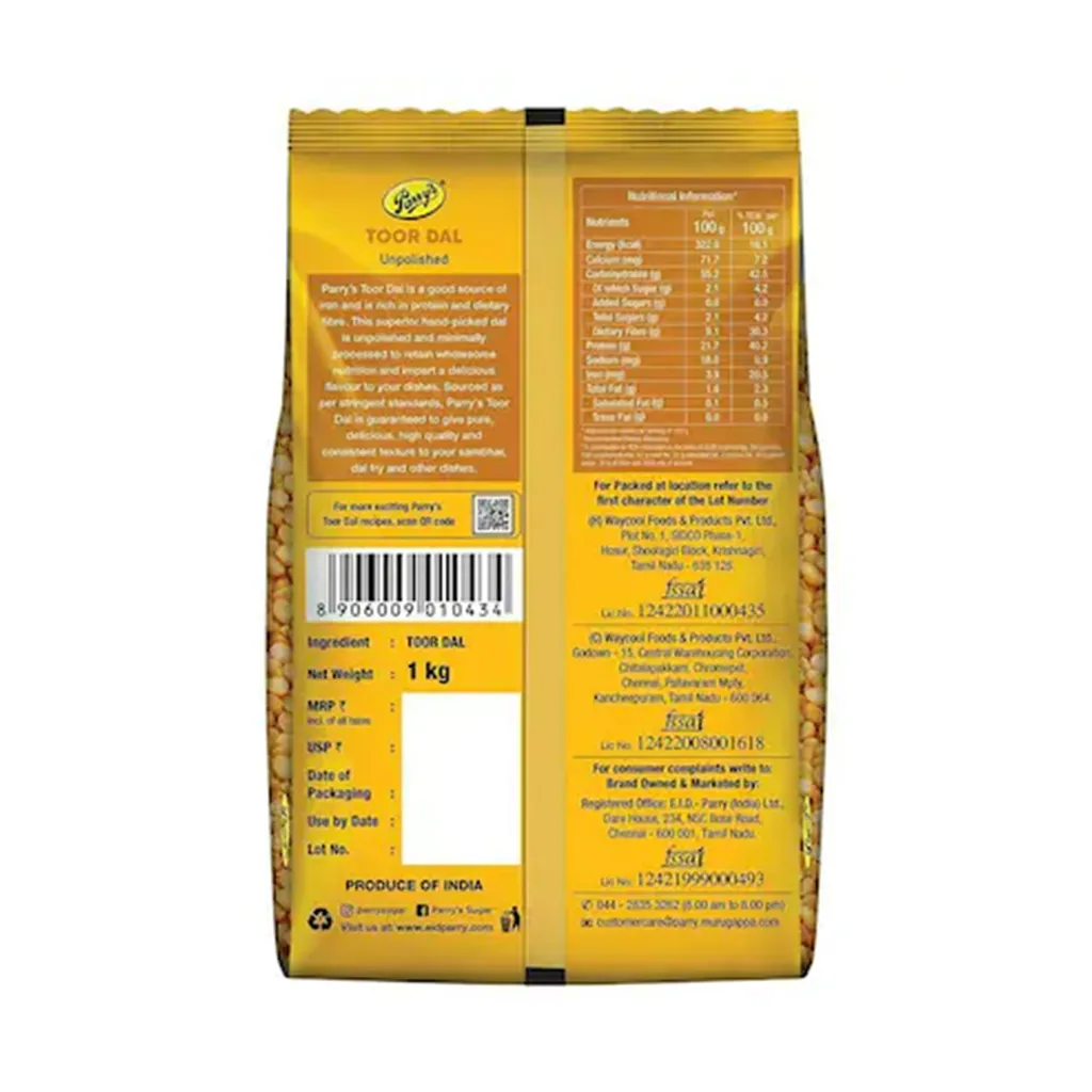 Parry's Toor Dal 1