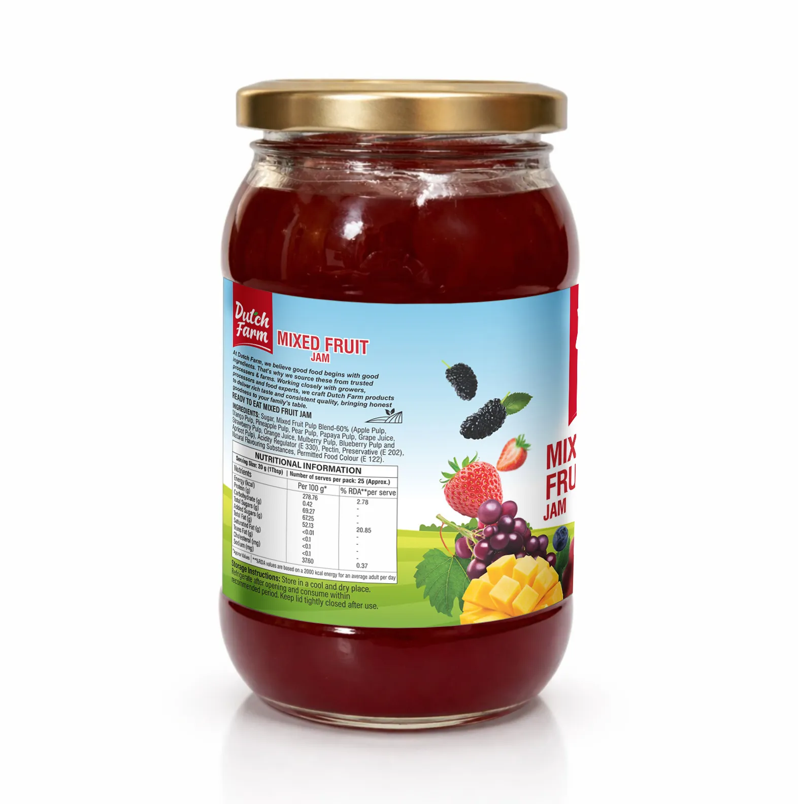 Dutch Farm Mixed Fruit Jam 1