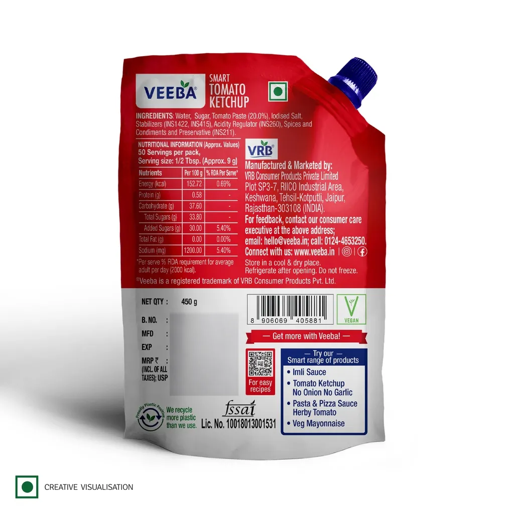 Veeba Smart Classic Tomato Ketchup 1
