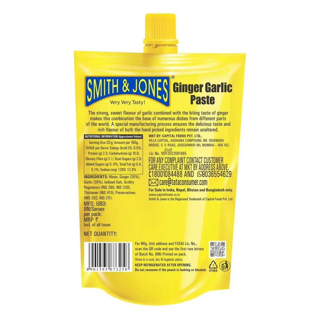 Smith & Jones Ginger Garlic Paste 1