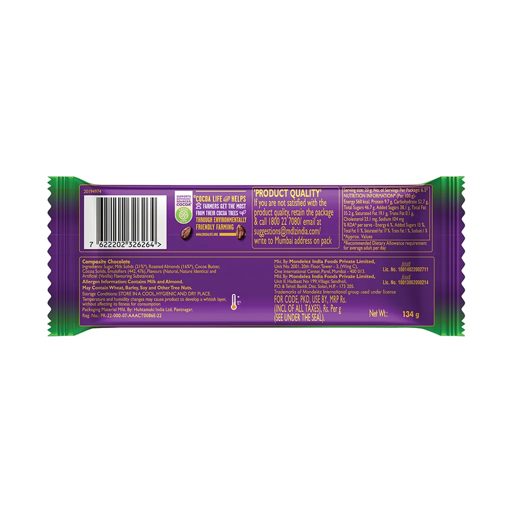 Cadbury Dairy Milk Silk Roast Almond Chocolate Bar 1