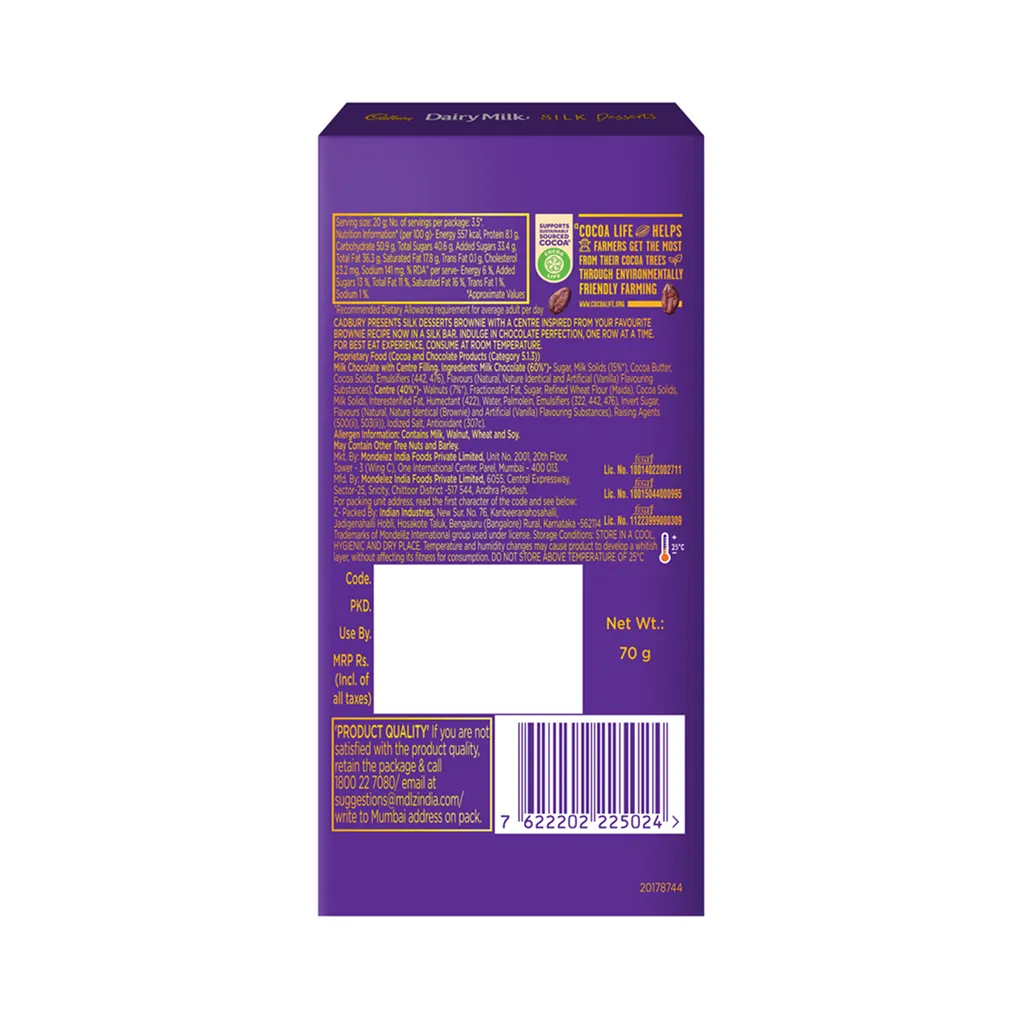 Cadbury Dairy Milk Desserts Walnut Brownie 1