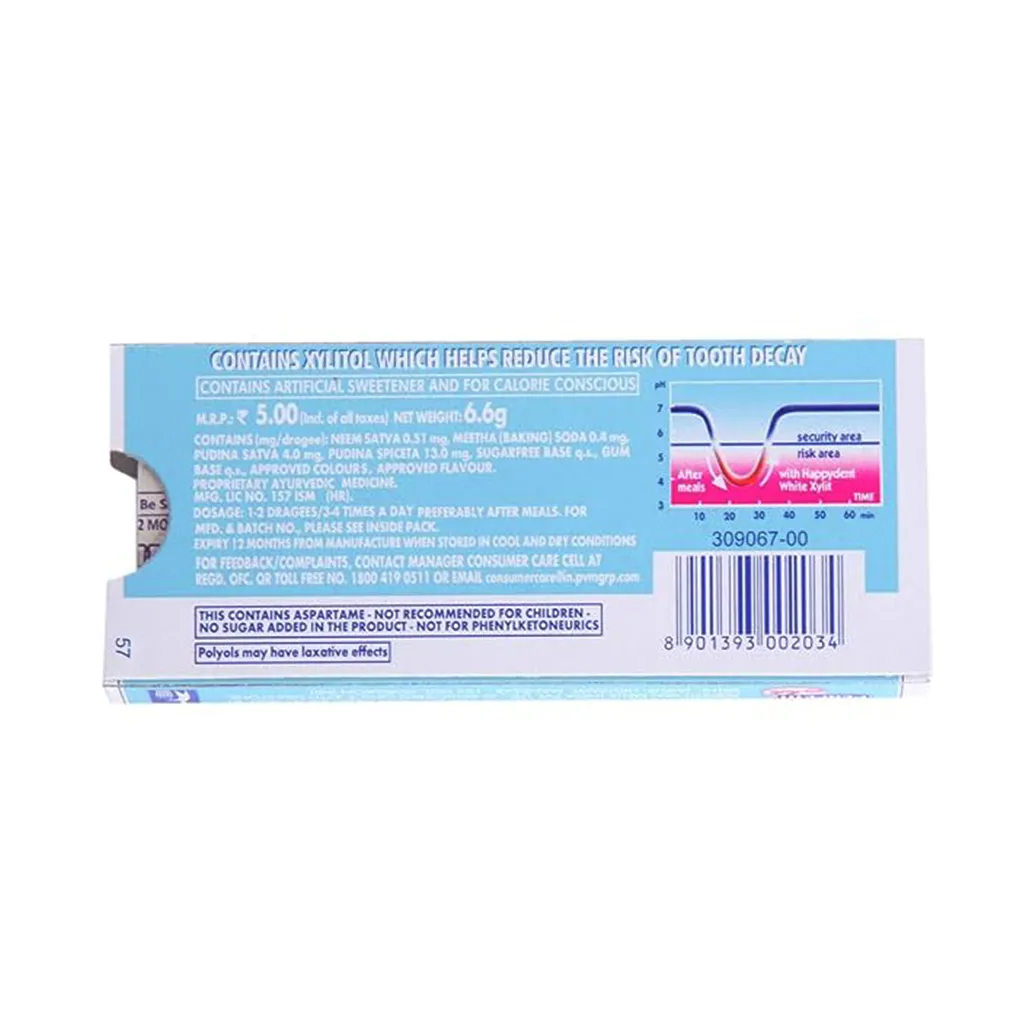 Happydent White Xylit Blister Chewing Gum 1