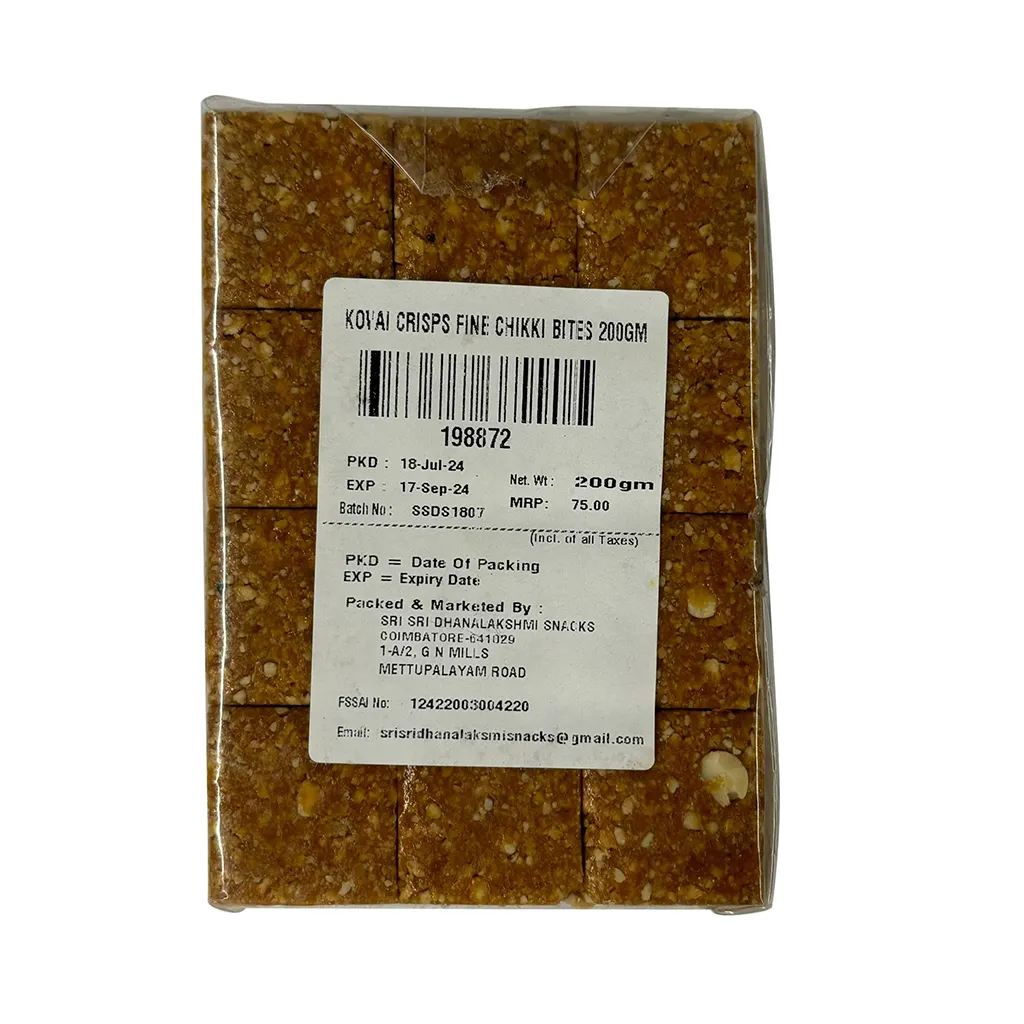 Kovai Crisps Fine Chikki Bites