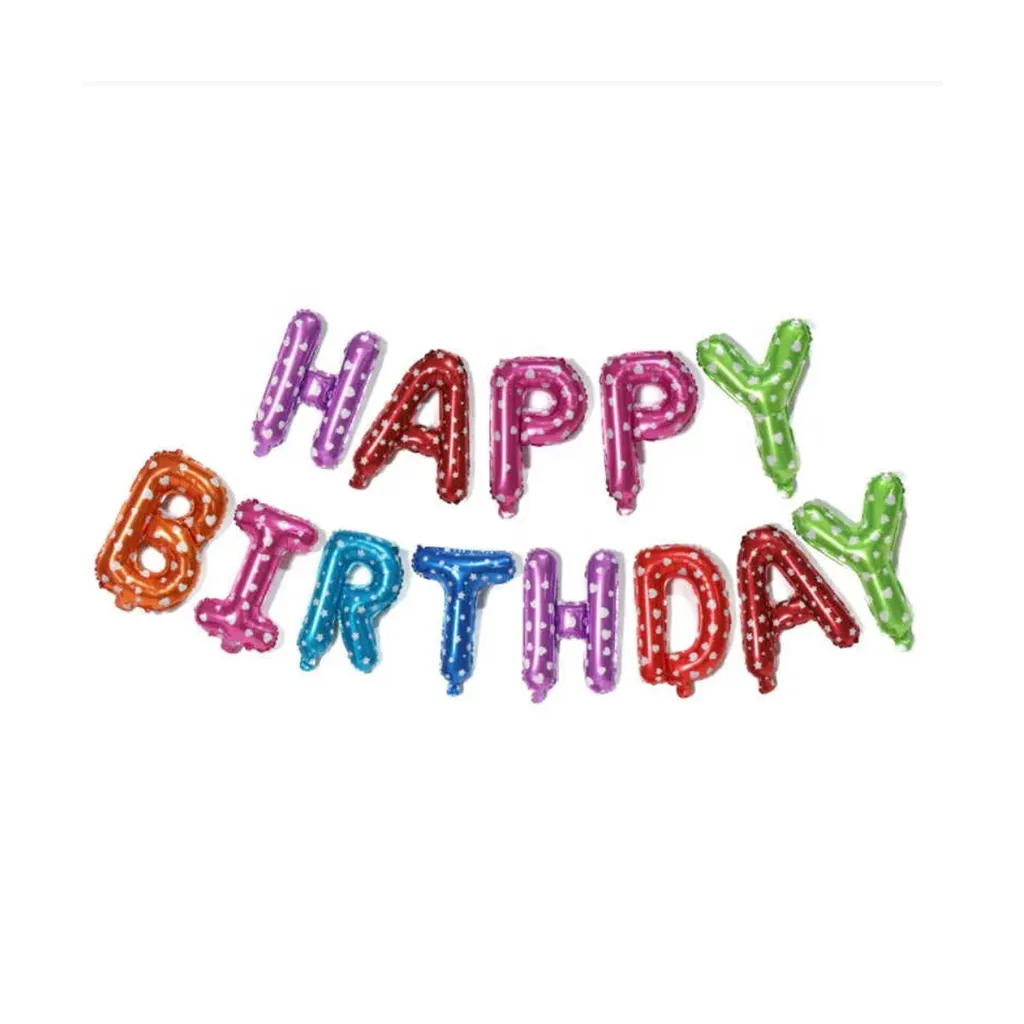 Seven Happy Birthday Foil Balloon Polka Multicolor 1