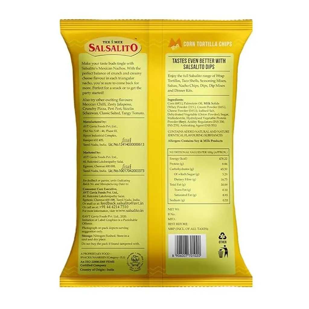 Salsalito Creamy Cheese Nacho Chips 1