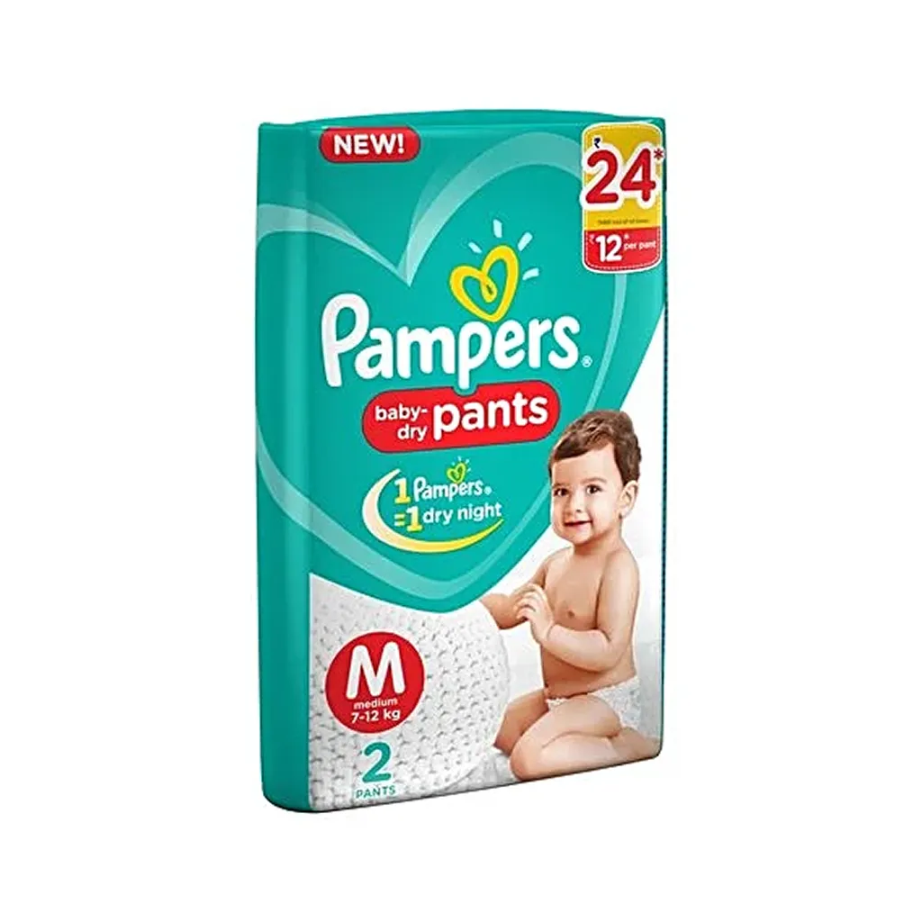 Pampers Happy Skin Diapers Pants M (7-12 Kg) 1