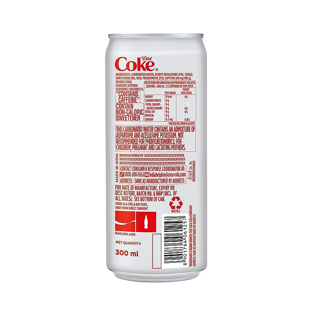 Coca Cola Diet Coke Soft Drink Can 1