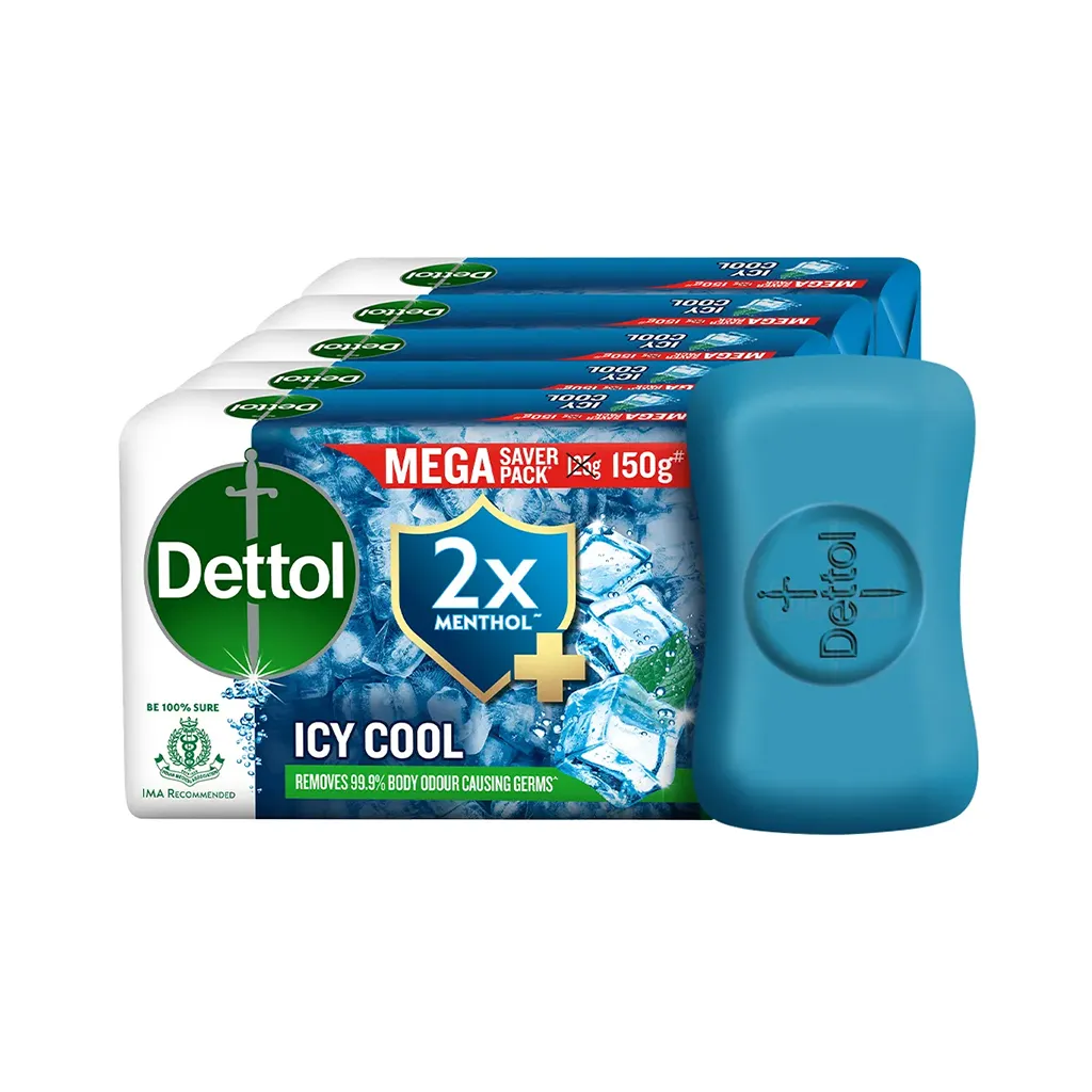 Dettol Intense Cool Bar Soap - 5 Pcs