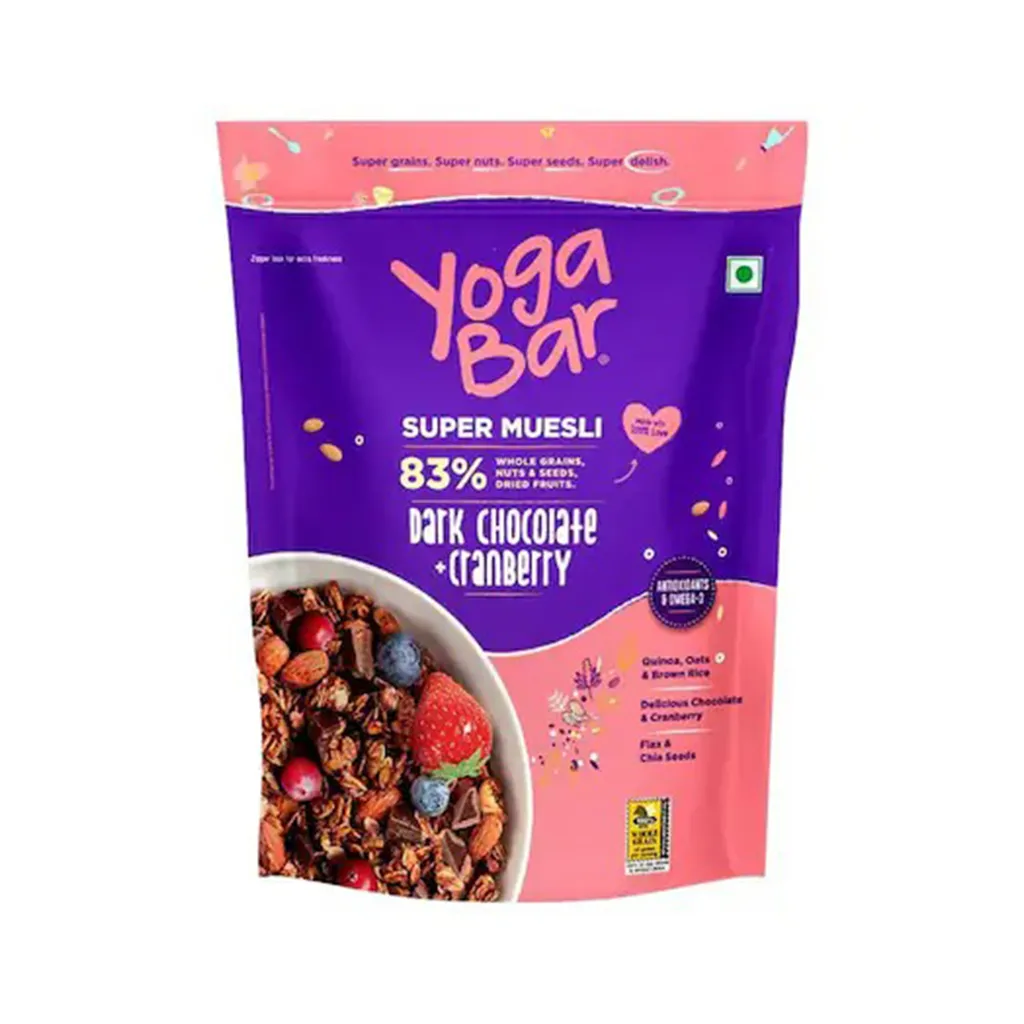 Yogabar Muesli Dark Chocolate & Cranberry