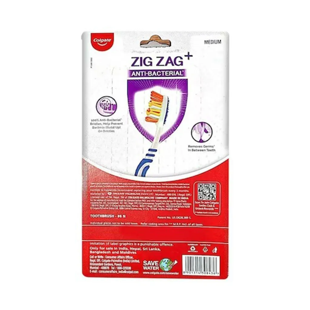 Colgate Zigzag Medium Toothbrush 1