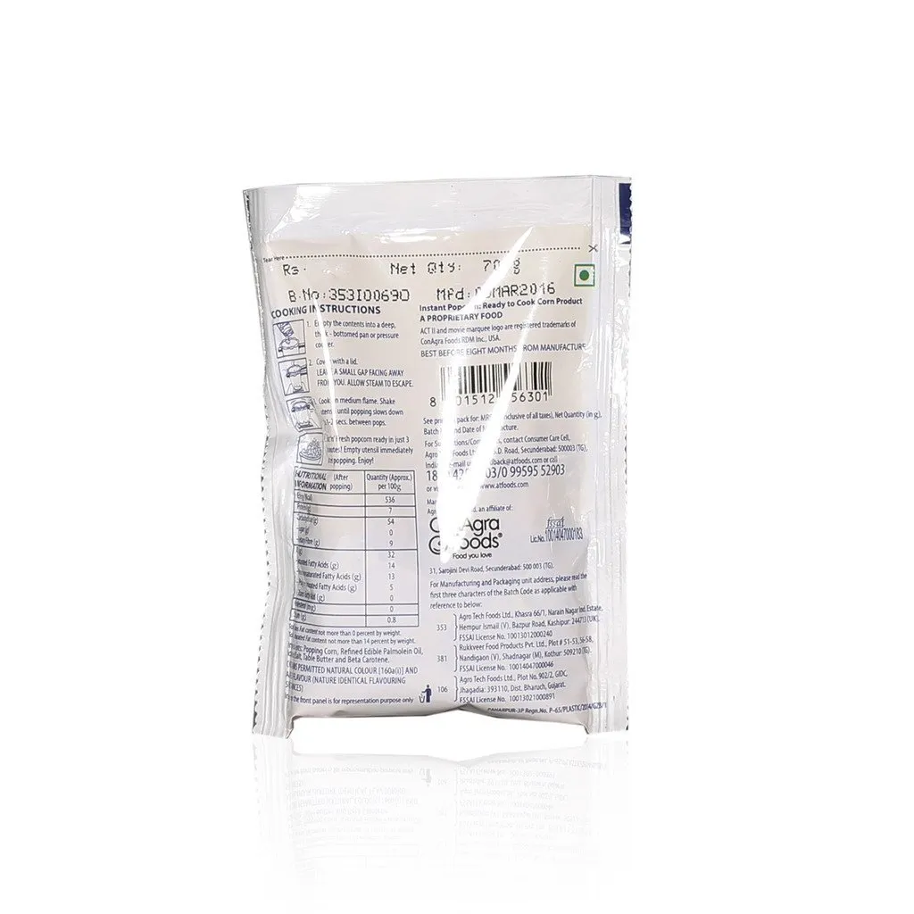 Act II Movie Theatre Butter Popcorn 1