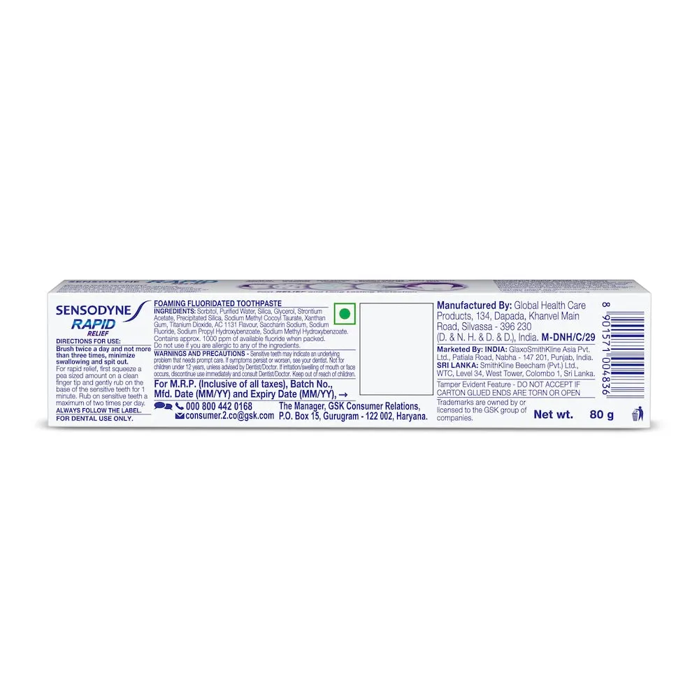 Sensodyne Rapid Relief Toothpaste 1