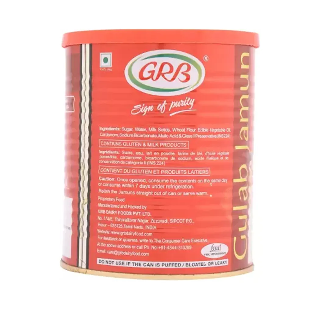 GRB Gulab Jamun Tin 1