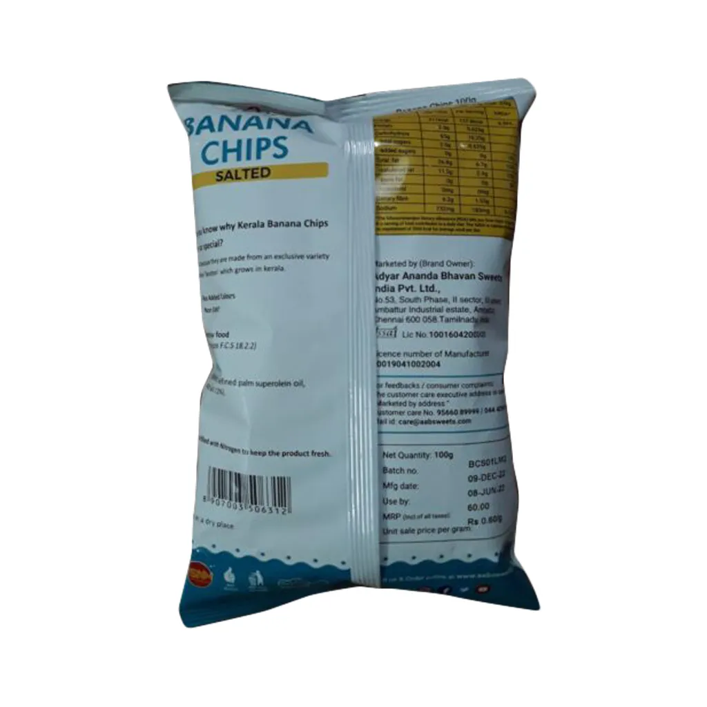 A2B South Indian Banana Chips Salted 1