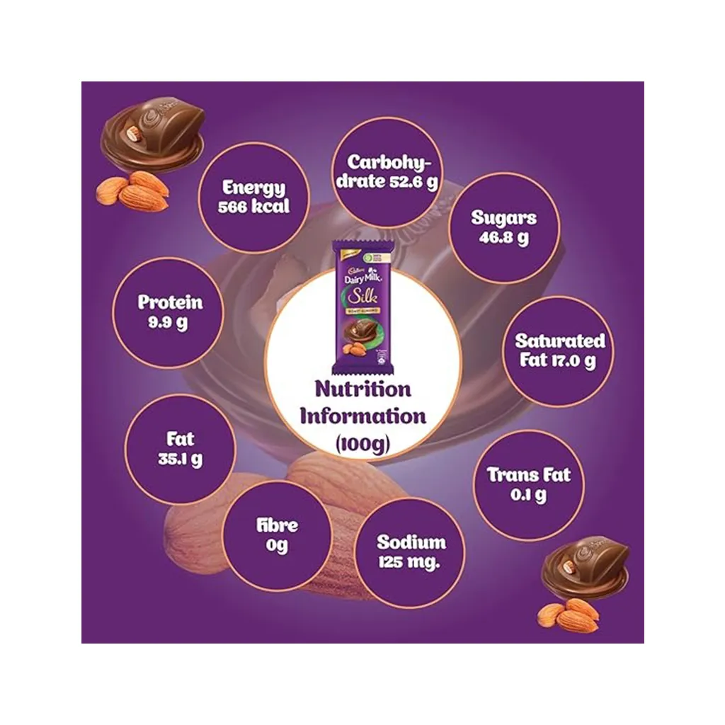 Cadbury Dairy Milk Silk Roast Almond Chocolate Bar 3