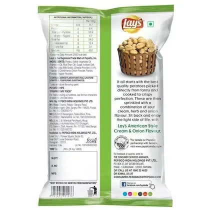 Lays American Style Cream & Onion Potato Chips 1