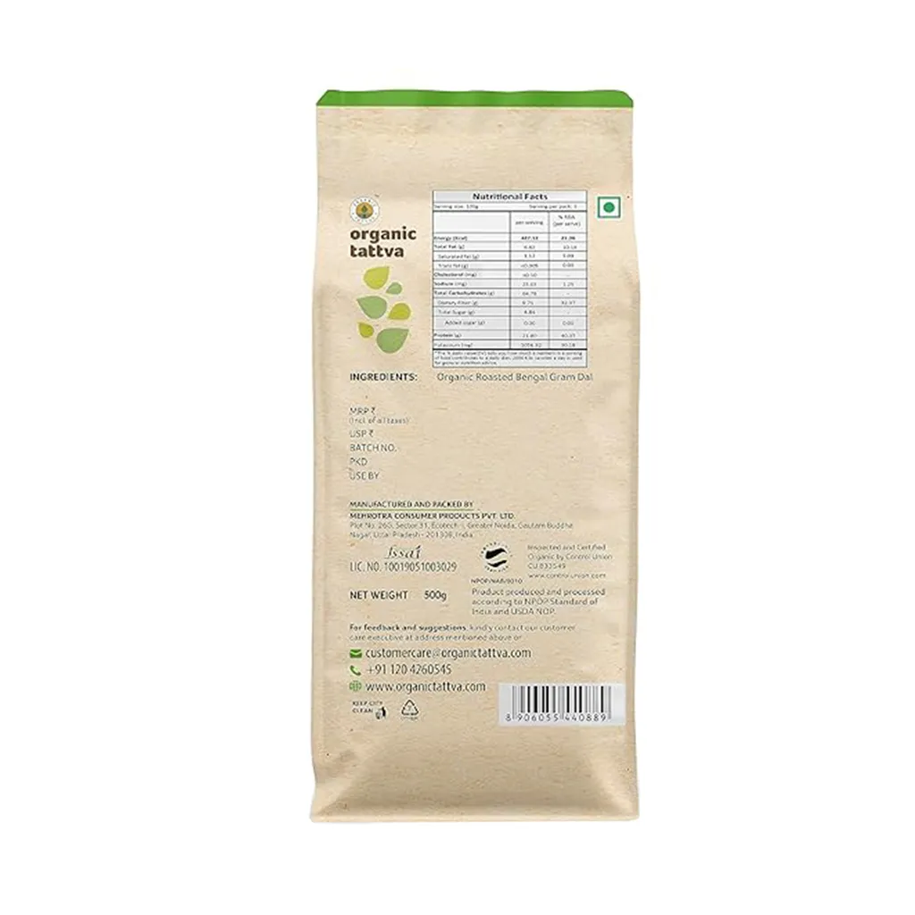 Organic Tattva Roasted Chana Dal 1