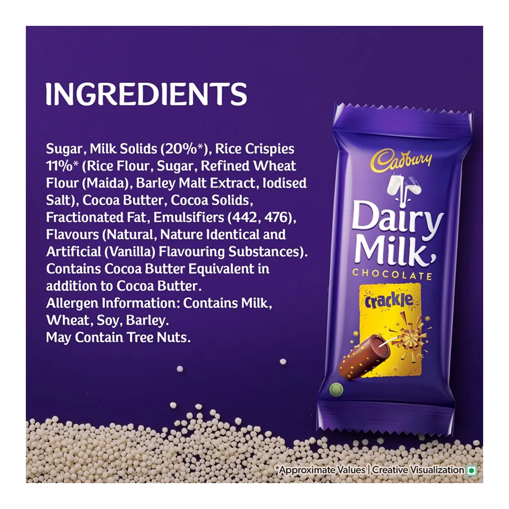 Cadbury Dairy Milk Crackle Chocolate Bar 2