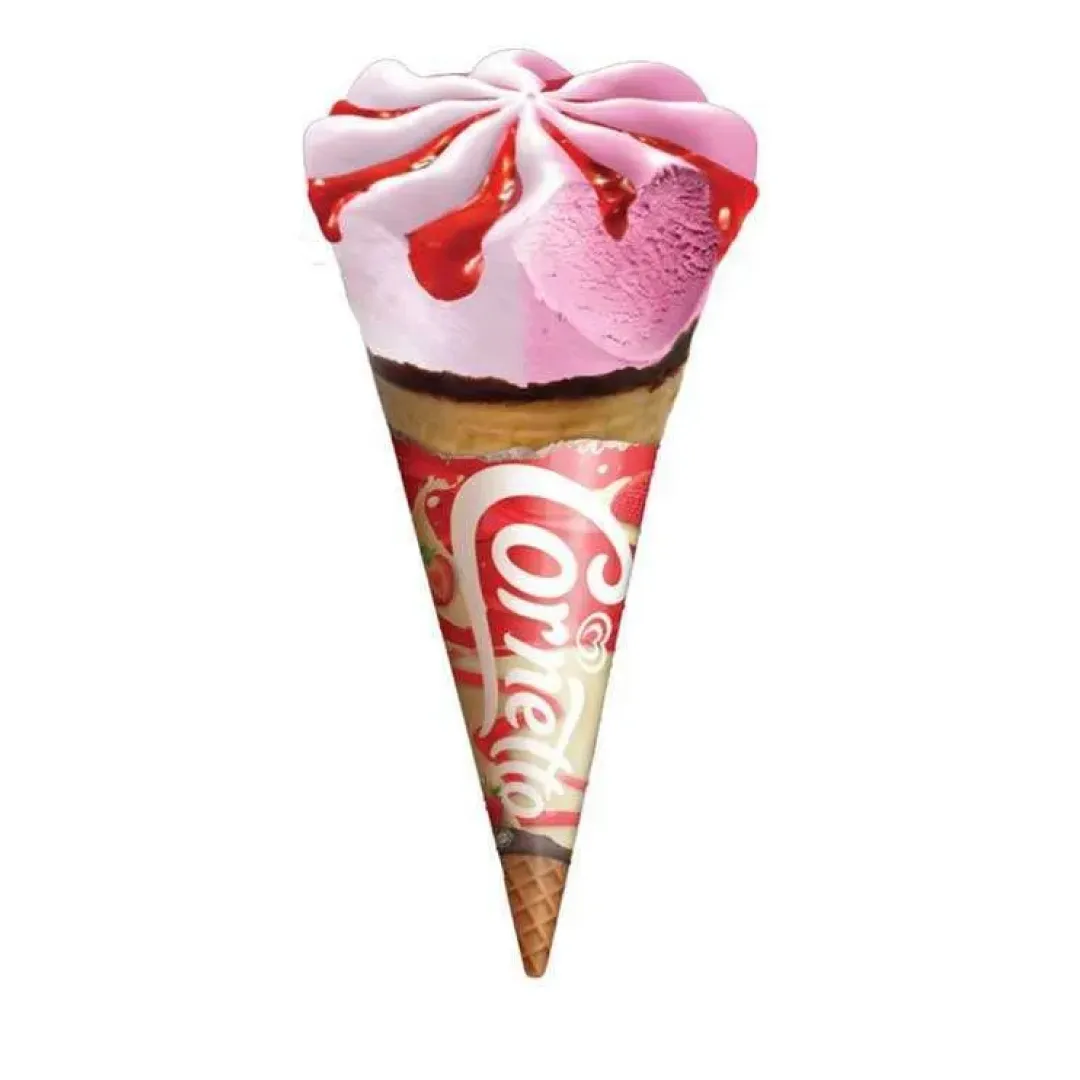 KW Cornetto Strawberry Vanilla Icecream
