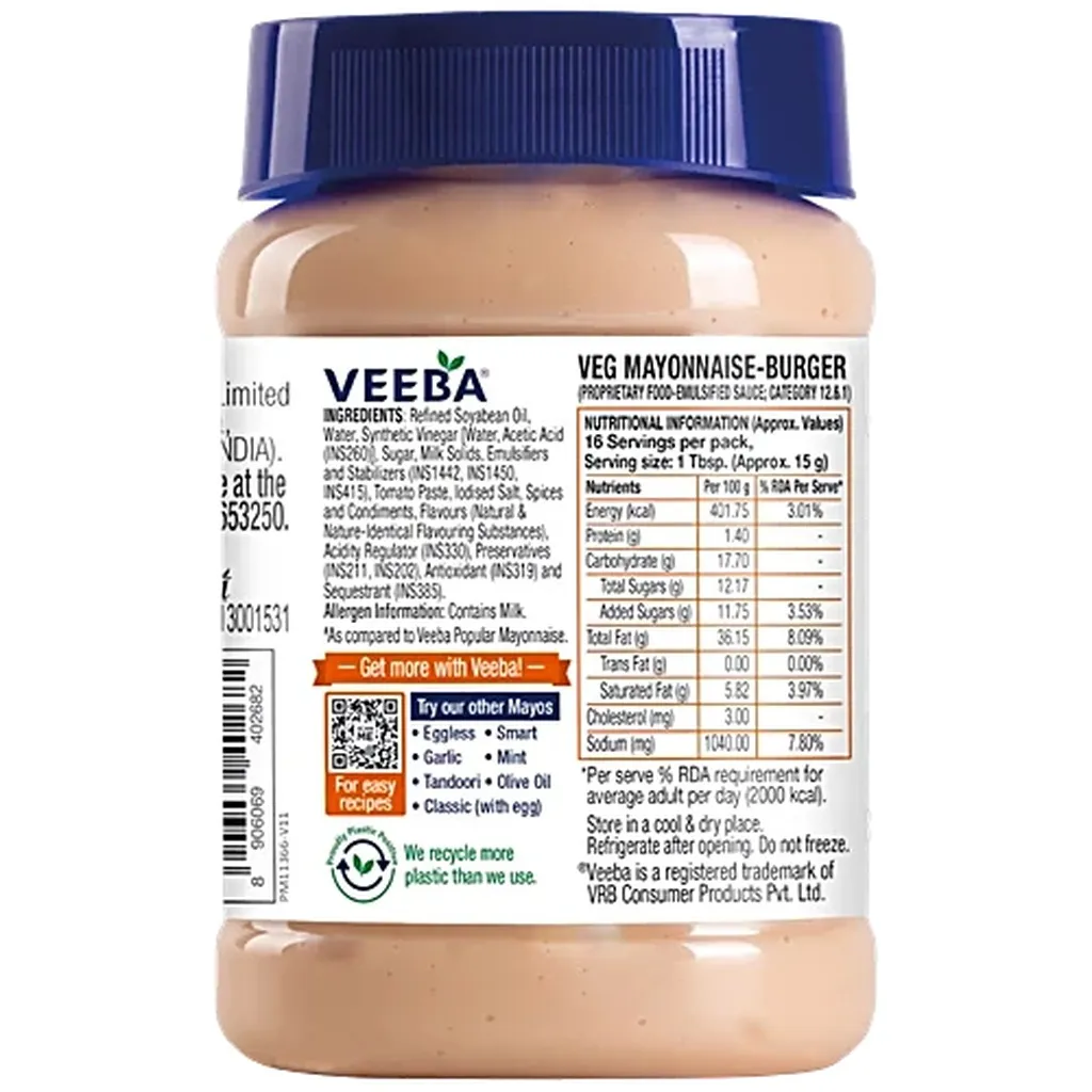 Veeba Burger Style Mayonnaise 1